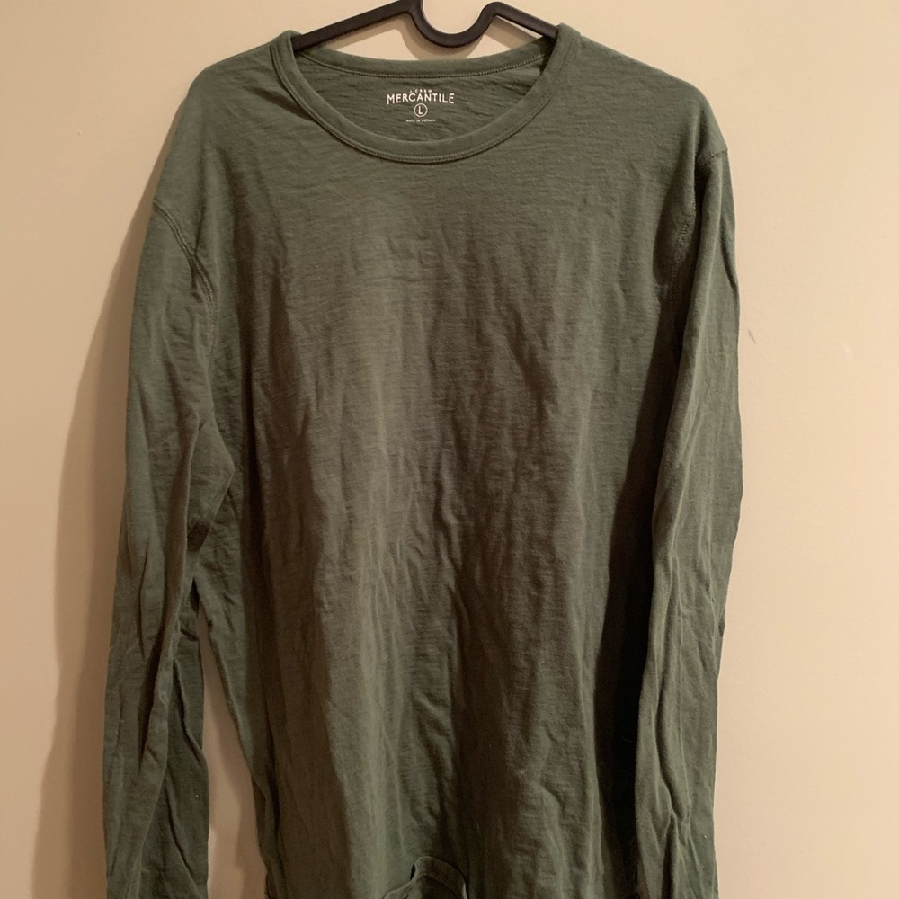 Mercantile green long sleeve shirt